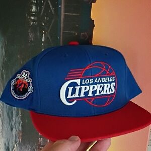 Los Angeles Clippers Mitchell And Ness Baseball Hat.....New No Tags